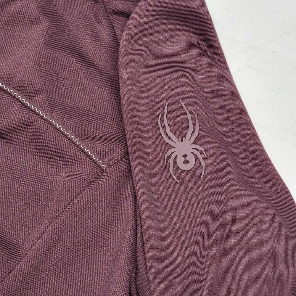 SPYDER JACKET WOMENS SZ‎ S MAROON WORKOUT RUNNING JACKET LONG SLEEVE FITTED EUC - Picture 5 of 9